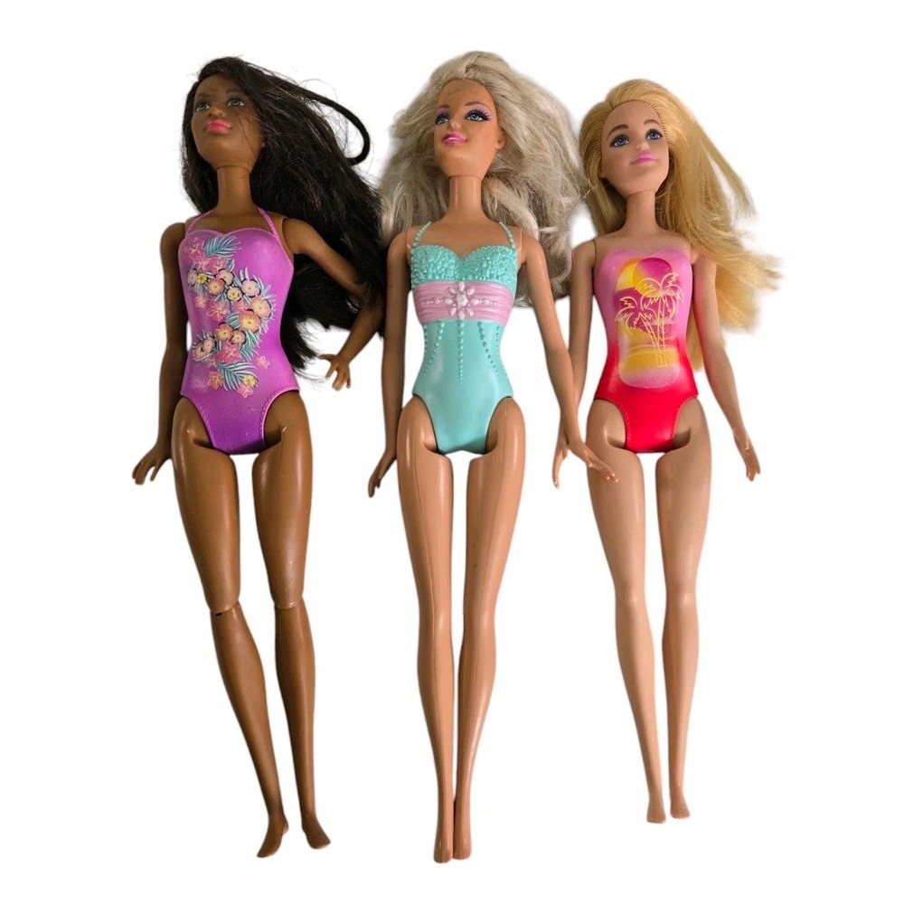 Mattel Barbie Lot of 3 Dolls Beach Dolls